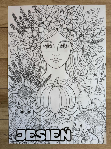 Pani Jesień 2- Kolorowanka XXL 