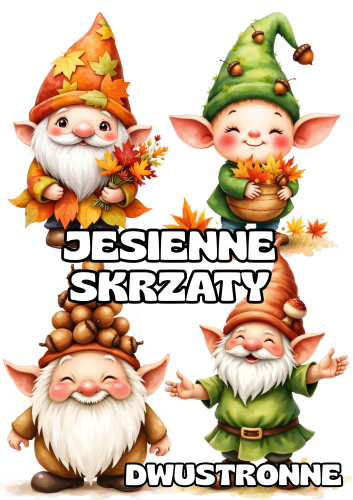 Skrzaty / Krasnale Dwustronne- Jesienne Dekoracje