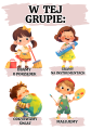 W  tej grupie / sali / klasie / świetlicy/ gabinecie -  Dekoracja wersja 3   