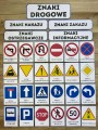Znaki Drogowe - Plansze z ilustracjami i napisami  