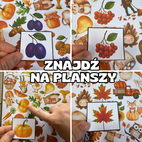 Jesień - Znajdź Na Planszy Elementy 