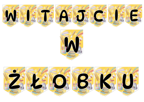 Witajcie W Żłobku - Napis/ Girlanda 