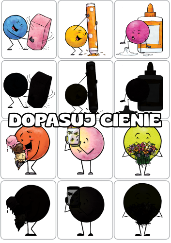 Dzień Kropki - Dopasuj Cienie