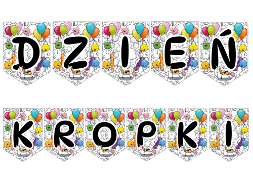 Dzień Kropki - Girlanda/ Napis  wzór 2