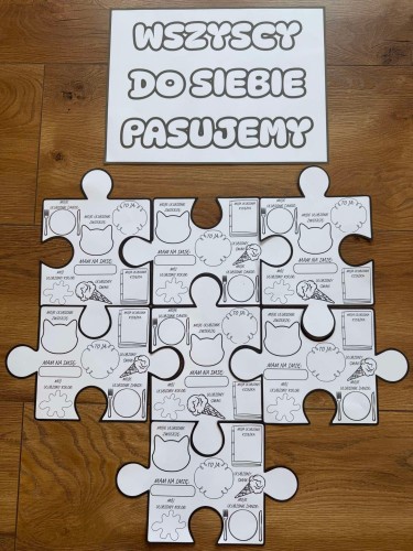 Puzzle do wypełnienia dla dzieci 