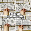 Jesienne  kolorowanie ilustracji według opisu 