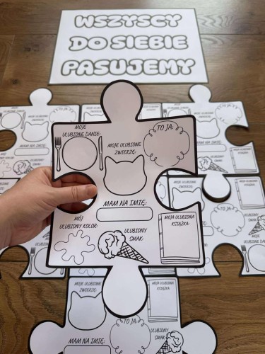 Puzzle do wypełnienia dla dzieci  