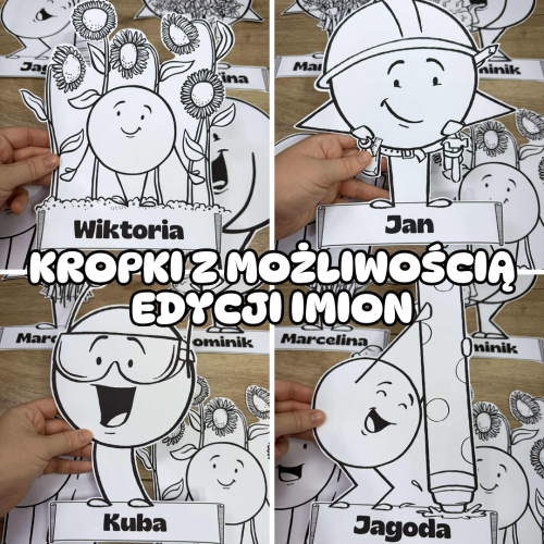 Dzień Kropki - Kropki z możliwością edycji imion  