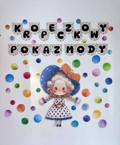 Dzień Kropki - Kropeczkowy Pokaz Mody - Dekoracje + Napis 