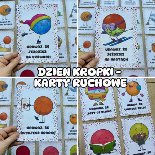 Dzień Kropki  - Karty Ruchowe  