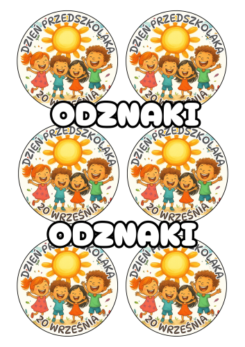 Dzień Przedszkolaka - Odznaki / Medale wzór 2