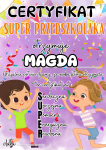 Dzień Przedszkolaka - Certyfikat Super Przedszkolaka - wersja 2