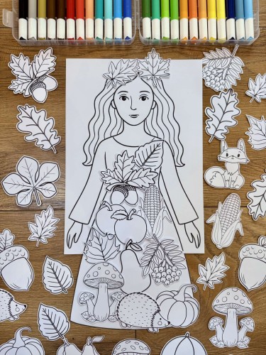 Pani Jesień Z Sukienką - Praca Plastyczna