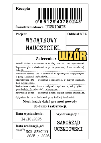 Dzień Edukacji Narodowej - Recepta z możliwością edycji