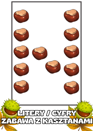 Litery / Cyfry - Zabawy Z Kasztanami