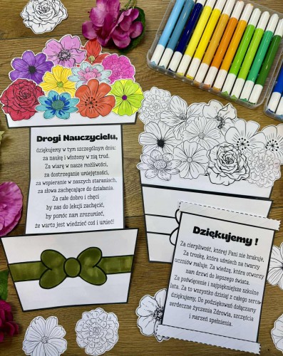 Dzień Edukacji - Kartka 3D Składana z Życzeniami    