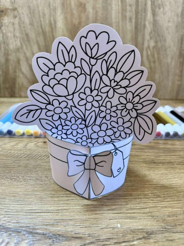 Dzień Edukacji - Bukiet Stojący 3D - Laurka / Prezent 