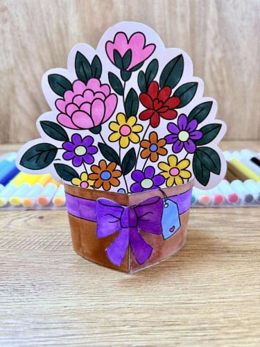 Dzień Edukacji - Bukiet Stojący 3D - Laurka / Prezent  