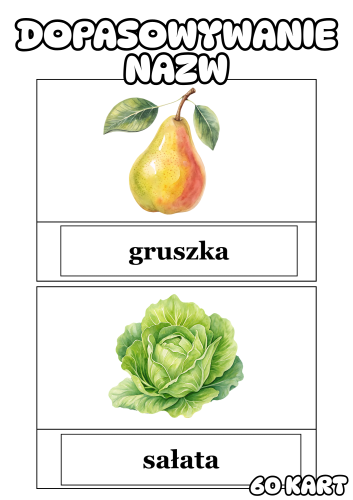 Owoce i Warzywa - Dopasowywanie Nazw 