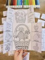 Owoce i Warzywa - Książeczka Składna / Kolorowanka