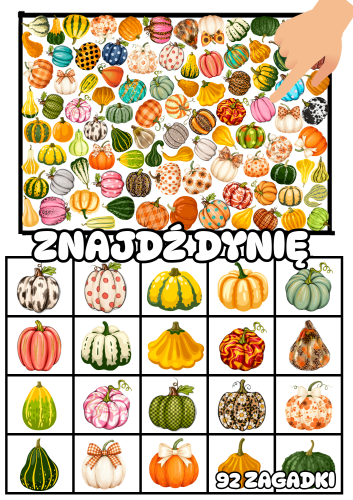 Dzień Dyni- Znajdź Dynie Na Planszy