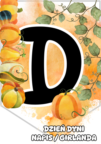 Dzień Dyni- Napis/ Girlanda wzór 1