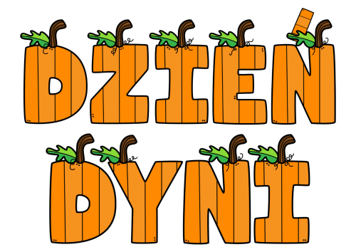 Dzień Dyni- Napis/ Girlanda wzór 3