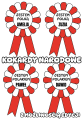 Kokardy /Kotyliony Narodowe z możliwością edycji imion   - Dzień Niepodległości / Święto Konstytucji 3 Maja