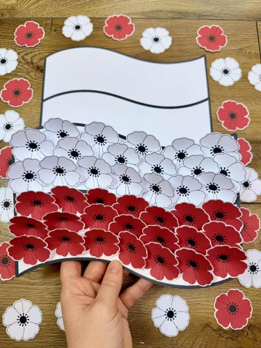 Flaga 3D  - Praca Plastyczna - Dzień Niepodległości / Święto Konstytucji 3 Maja / Polska - 