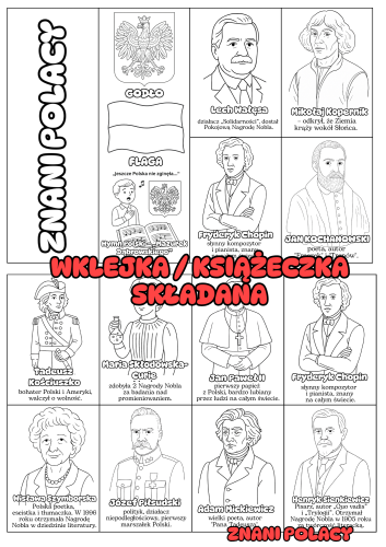 Znani Polacy - Wklejka / Książeczka Składana - Dzień Niepodległości / Święto Konstytucji 3 Maja / Polska - 