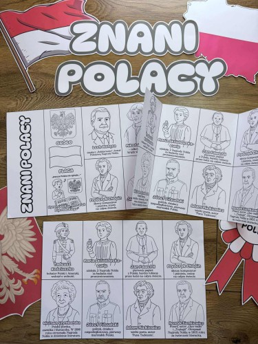 Znani Polacy - Wklejka / Książeczka Składana - Dzień Niepodległości / Święto Konstytucji 3 Maja / Polska - 