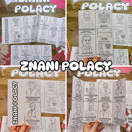 Znani Polacy - Wklejka / Książeczka Składana - Dzień Niepodległości / Święto Konstytucji 3 Maja / Polska - 
