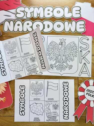 Polskie Symbole - Wklejka / Książeczka Składana - Dzień Niepodległości / Święto Konstytucji 3 Maja / Polska - 