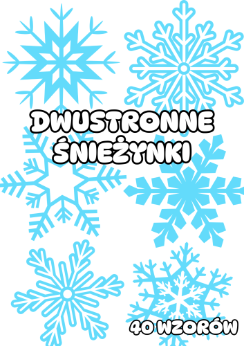 Śnieżynki -  Dekoracje Dwustronne   