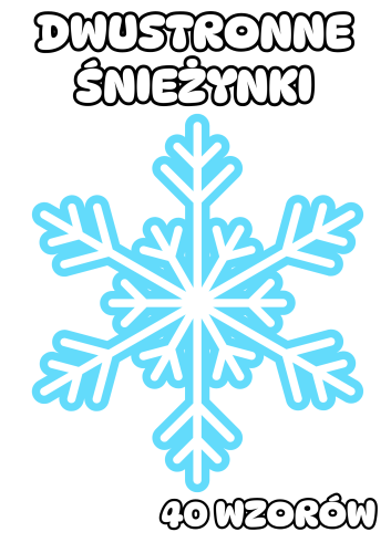 Śnieżynki -  Dekoracje Dwustronne    