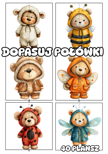 Dzień Pluszowego Misia- Dopasuj Połówki