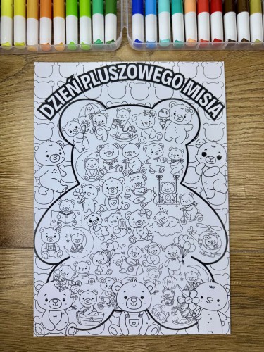 Dzień Pluszowego Misia- Kolorowanka / Praca Plastyczna A4 