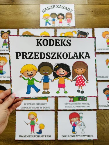 Jesień - Kodeks Przedszkolaka/ Nasze zasady- Ilustracje z opisami wersja kolorowa