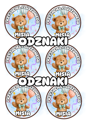 Dzień Pluszowego Misia - Odznaki Przyjaciela WZÓR 3