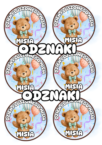 Dzień Pluszowego Misia- Odznaki WZÓR 3