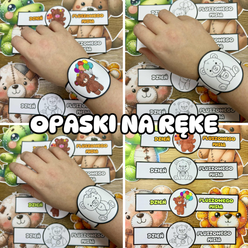 Dzień Pluszowego Misia- Opaski Na Ręce 