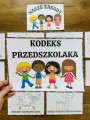 Jesień - Kodeks Przedszkolaka/ Nasze zasady- Ilustracje z opisami wersja czarno- biała