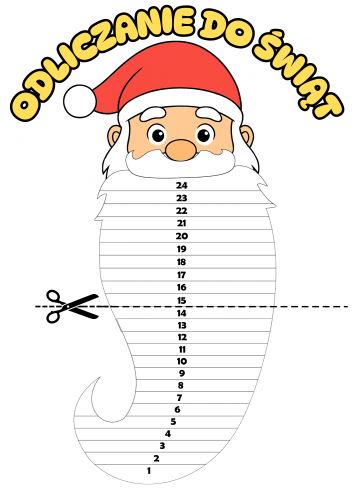 Odliczanie Do Świąt / Kalendarz Adwentowy - Broda Mikołaja 