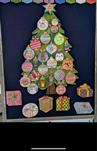 Boże Narodzenie- Kalendarz Adwentowy- Choinka XXL kolorowa