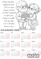 Kalendarze - Wzór 2 - Kolorowe / Biało Czarne - Dzień Babci i Dziadka 