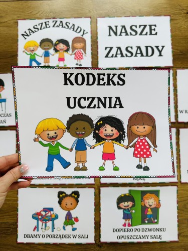 Jesień - Kodeks Ucznia/ Nasze Zasady - Ilustracje z opisami wersja kolorowa