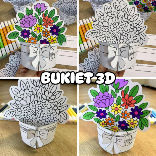 Bukiety Stojące 3D- Dzień Babci i Dziadka   