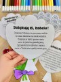  Bukiet z kwiatkami 3D i życzeniami - Dzień Babci i Dziadka 