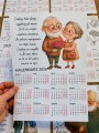 Kalendarze - Wzór 2 - Kolorowe / Biało Czarne - Dzień Babci i Dziadka  