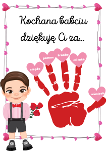Odbijanie Rączek + Serduszka z Napisami - Dzień Babci i Dziadka